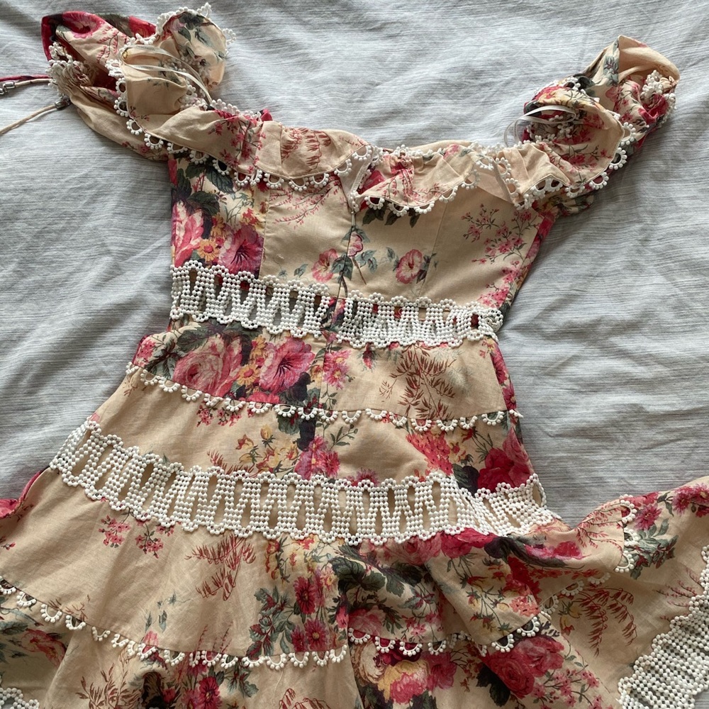 Zimmermann floral melody off shoulder dress - Picture 5 of 5